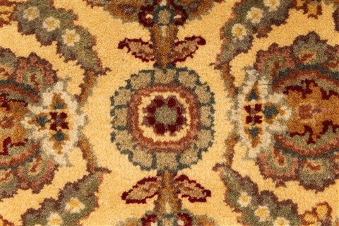 Jaipur Yellow Square Hand Knotted 40 X 40 Area Rug 250-28331 Image 1