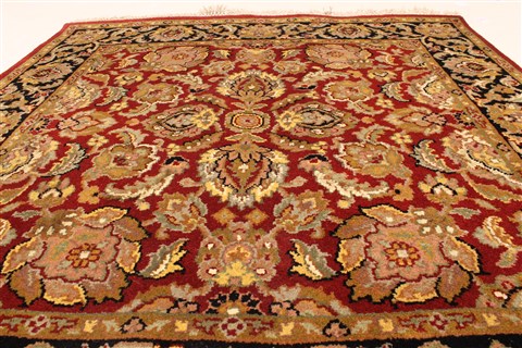 Jaipur Red Square Hand Knotted 40 X 40 Area Rug 250-28332 Image 4