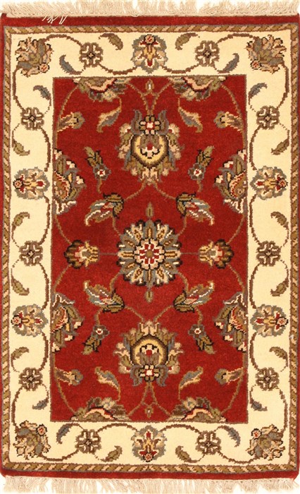 Jaipur Red Hand Knotted 20 X 30 Area Rug 250-28335 Image 0