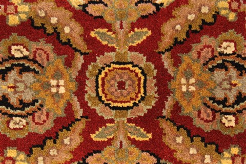 Jaipur Red Square Hand Knotted 40 X 40 Area Rug 250-28339 Image 1