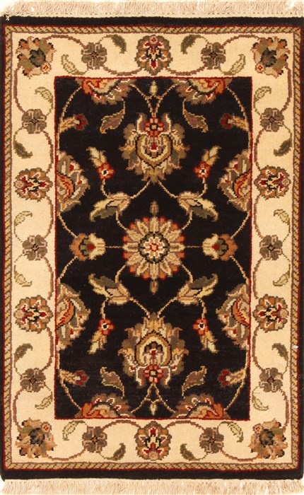 Jaipur Black Hand Knotted 20 X 30 Area Rug 250-28341 Image 0