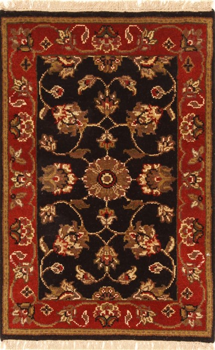 Jaipur Black Hand Knotted 20 X 30 Area Rug 250-28342 Image 0