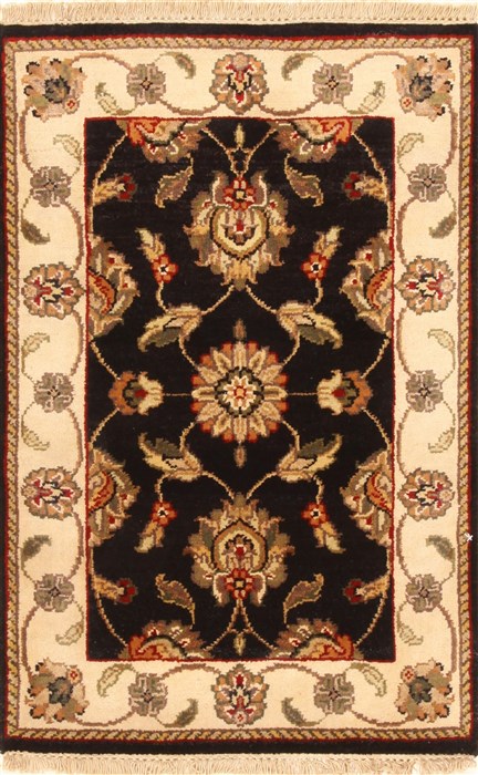 Jaipur Black Hand Knotted 20 X 30 Area Rug 250-28343 Image 0