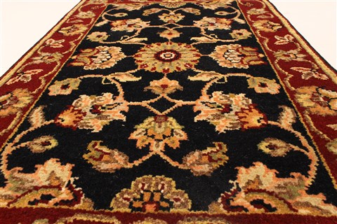 Jaipur Black Hand Knotted 20 X 30 Area Rug 250-28345 Image 3