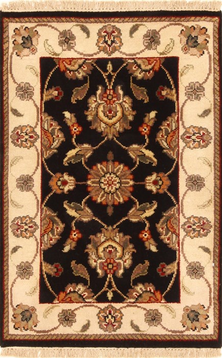 Jaipur Black Hand Knotted 20 X 30  Area Rug 250-28346 Image 0