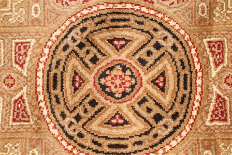 Jaipur Beige Round Hand Knotted 310 X 310 Area Rug 250-28348 Image 1