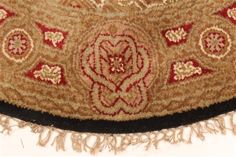Jaipur Beige Round Hand Knotted 310 X 310 Area Rug 250-28348 Image 2