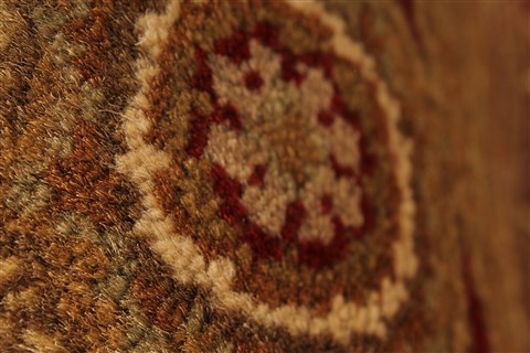 Jaipur Beige Round Hand Knotted 310 X 310 Area Rug 250-28348 Image 6