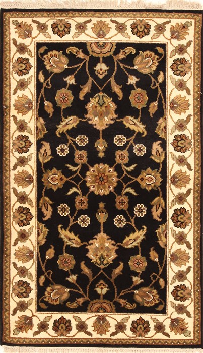 Jaipur Black Hand Knotted 30 X 50 Area Rug 250-28350 Image 0