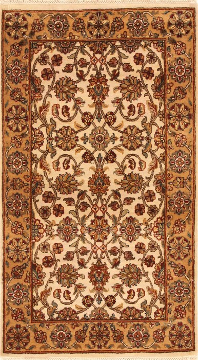 Isfahan Beige Hand Knotted 30 X 50 Area Rug 250-28351 Image 0