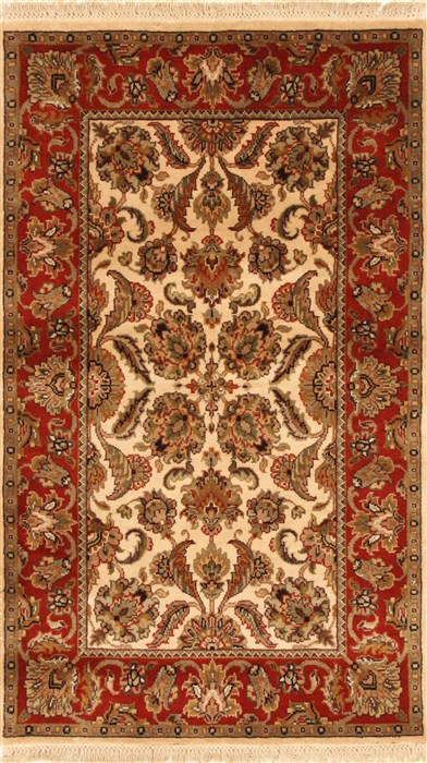 Jaipur Beige Hand Knotted 30 X 50 Area Rug 250-28353 Image 0