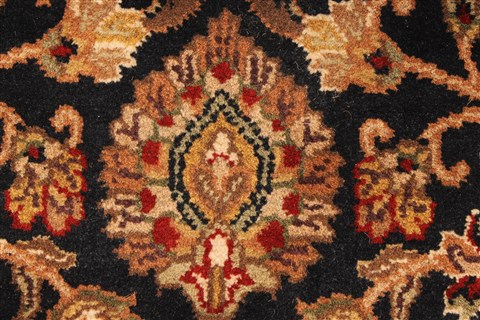 Jaipur Black Hand Knotted 30 X 50 Area Rug 250-28355 Image 7