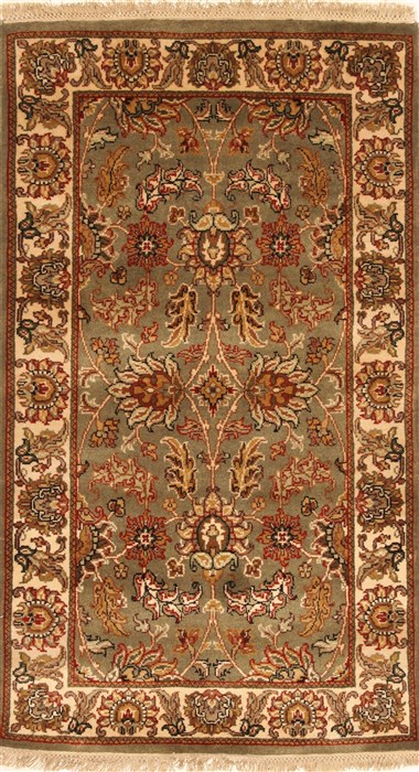 Jaipur Green Hand Knotted 30 X 50 Area Rug 250-28356 Image 0