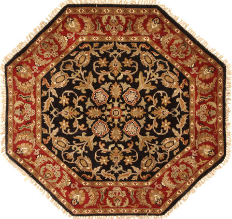 Jaipur Black Octagon Hand Knotted 40 X 40 Area Rug 250-28357 Image 0