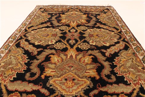 Jaipur Black Hand Knotted 20 X 30 Area Rug 250-28362 Image 4
