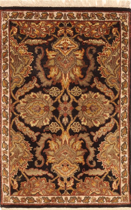 Jaipur Black Hand Knotted 20 X 30 Area Rug 250-28362 Image 0