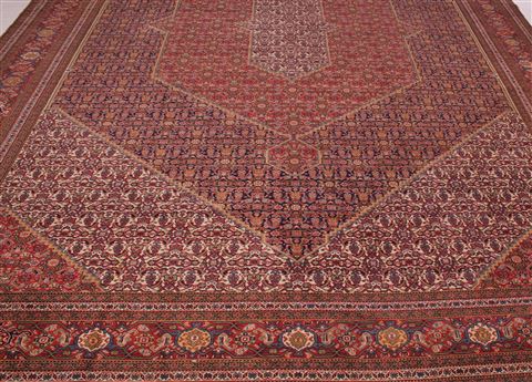 Tabriz Red Hand Knotted 94 X 1210 Area Rug 400-28363 Image 13