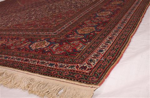Tabriz Red Hand Knotted 94 X 1210 Area Rug 400-28363 Image 1