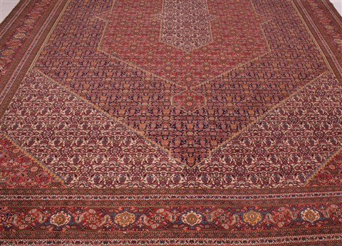 Tabriz Red Hand Knotted 94 X 1210 Area Rug 400-28363 Image 8