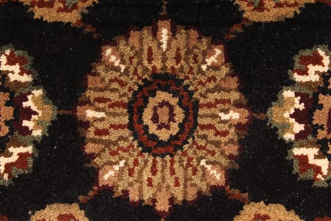Jaipur Black Hand Knotted 20 X 30 Area Rug 250-28364 Image 1