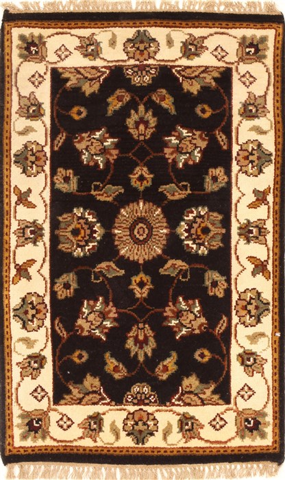 Jaipur Black Hand Knotted 20 X 30 Area Rug 250-28364 Image 0