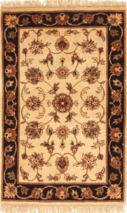 Jaipur Beige Hand Knotted 20 X 30  Area Rug 250-28372 Image 0