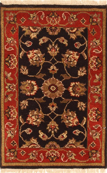 Jaipur Black Hand Knotted 20 X 30  Area Rug 250-28373 Image 0