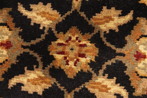 Jaipur Black Round Hand Knotted 30 X 30 Area Rug 250-28375 Image 1
