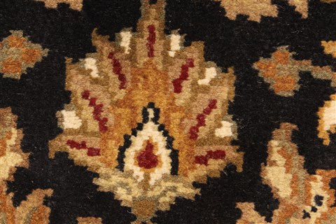 Jaipur Black Round Hand Knotted 30 X 30 Area Rug 250-28375 Image 2