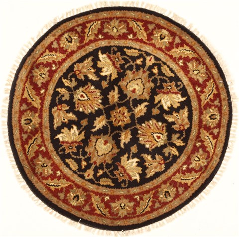 Jaipur Black Round Hand Knotted 30 X 30 Area Rug 250-28375 Image 0