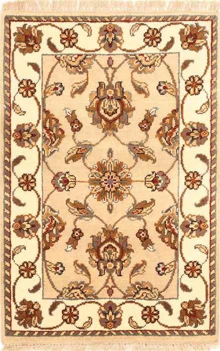 Jaipur Beige Hand Knotted 20 X 30  Area Rug 250-28377 Image 0