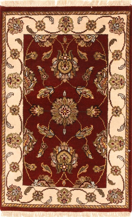 Jaipur Red Hand Knotted 20 X 30 Area Rug 250-28378 Image 0