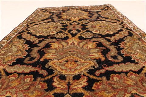 Jaipur Black Hand Knotted 20 X 30 Area Rug 250-28379 Image 3