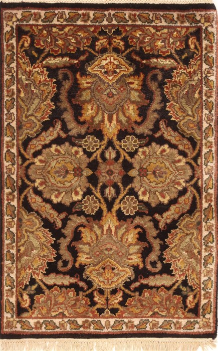 Jaipur Black Hand Knotted 20 X 30 Area Rug 250-28379 Image 0