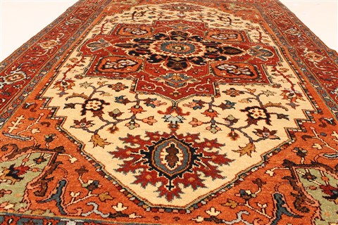 Serapi Beige Hand Knotted 40 X 60 Area Rug 250-28382 Image 3