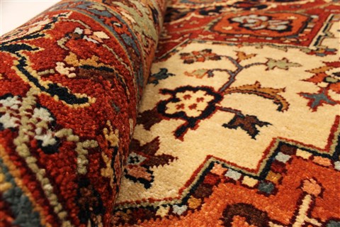 Serapi Beige Hand Knotted 40 X 60 Area Rug 250-28382 Image 6