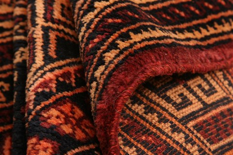 Baluch Brown Hand Knotted 211 X 49 Area Rug 253-28383 Image 2
