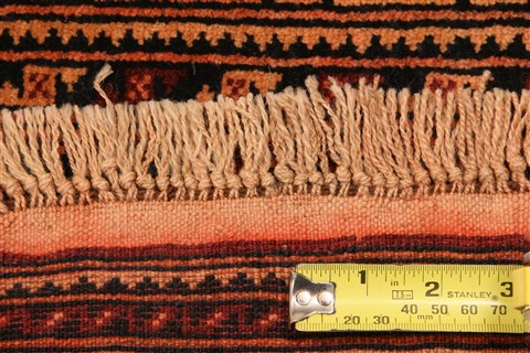 Baluch Brown Hand Knotted 211 X 49 Area Rug 253-28383 Image 4