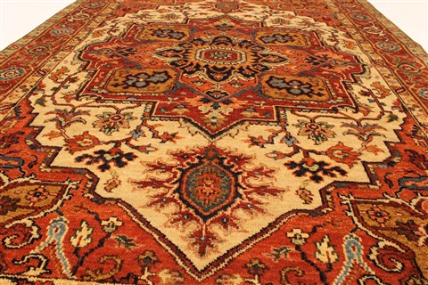Serapi Brown Hand Knotted 411 X 511 Area Rug 250-28384 Image 4