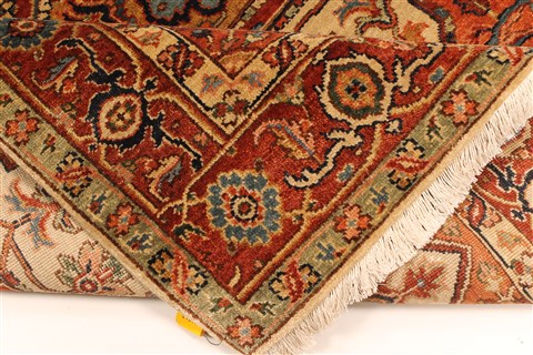 Serapi Brown Hand Knotted 411 X 511 Area Rug 250-28384 Image 6
