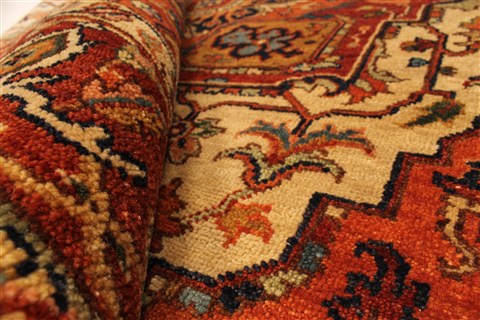 Serapi Brown Hand Knotted 411 X 511 Area Rug 250-28384 Image 7