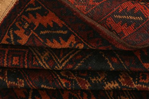 Baluch Red Hand Knotted 30 X 47 Area Rug 253-28385 Image 4