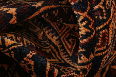 Baluch Orange Hand Knotted 211 X 47 Area Rug 253-28387 Image 1