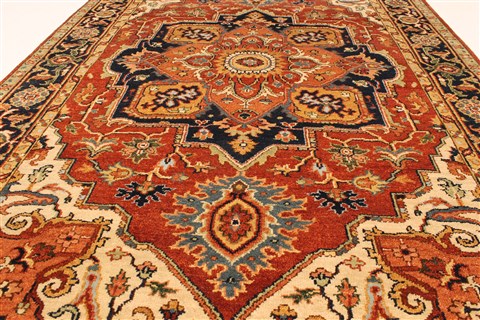 Serapi Orange Hand Knotted 40 X 61 Area Rug 250-28389 Image 4