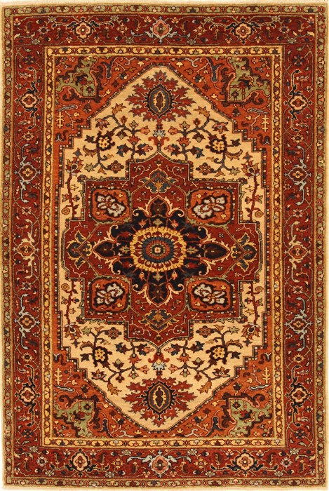 Serapi Brown Hand Knotted 40 X 60  Area Rug 250-28390 Image 0