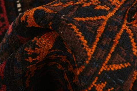 Baluch Orange Hand Knotted 30 X 47 Area Rug 253-28391 Image 1