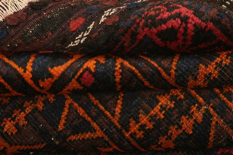 Baluch Orange Hand Knotted 30 X 47 Area Rug 253-28391 Image 3