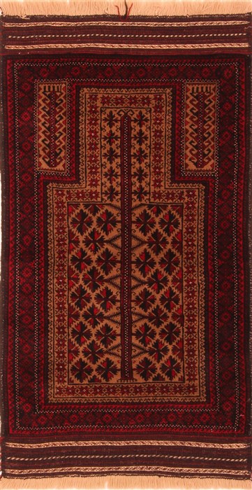 Baluch Beige Hand Knotted 27 X 41  Area Rug 100-28393 Image 0