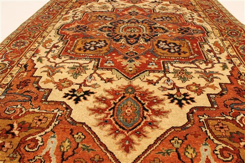 Serapi Beige Hand Knotted 311 X 62 Area Rug 250-28395 Image 4