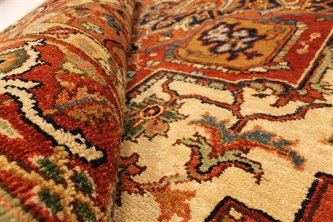 Serapi Beige Hand Knotted 311 X 62 Area Rug 250-28395 Image 7